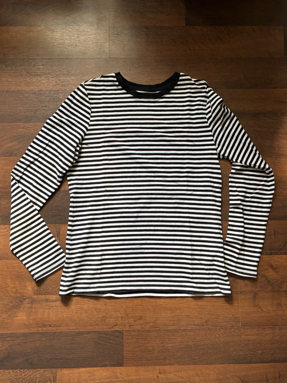 Lord & Taylor Black and White Stripe Tee